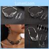 Skeleton Gothic Punk Accessory Set With Metal Bones And Pumpkin Skull For Cosplay Costumes