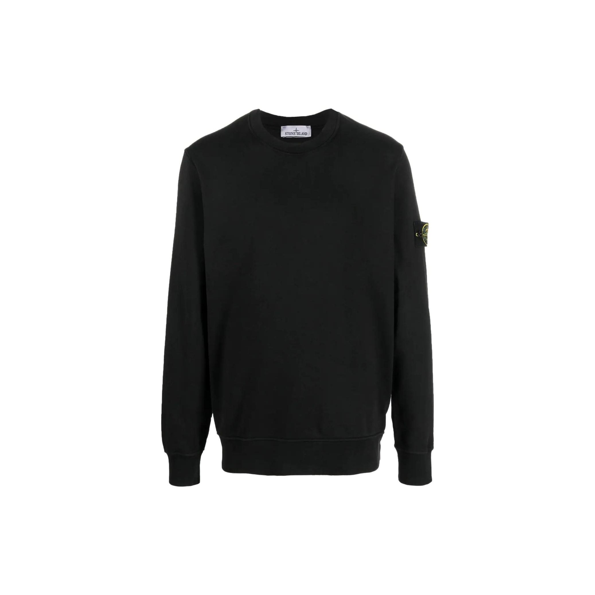 

Stone Island Logo Patch Crewneck Black Men Tops 101563051-A0029 L