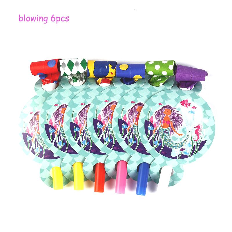 Birthday Party Set Mermaids Party Tableware Paper Cups Plate Latex Balloons Baby Shower Party Decor Kids Favors Party Supply