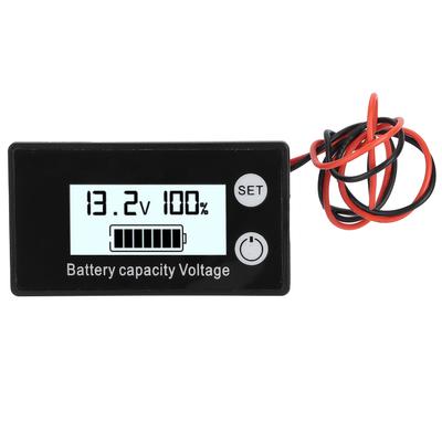 JX‑6133 Voltmètre CC LCD Testeur de capacité de batterie étanche Moniteur de tension CC8‑100VBlanc