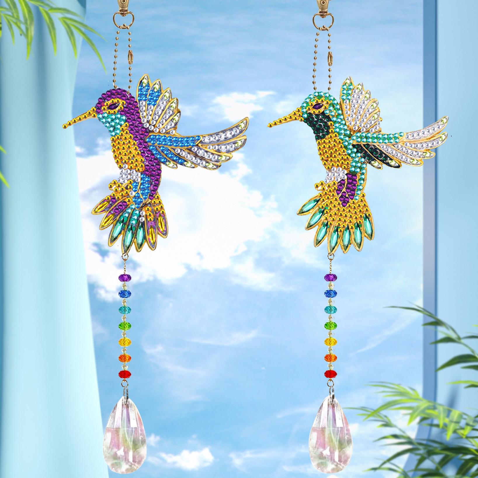 5D Crystal Pendant Diamond Painting Wind Chimes New Handmade Diy Sticker Decorative Pendant Set