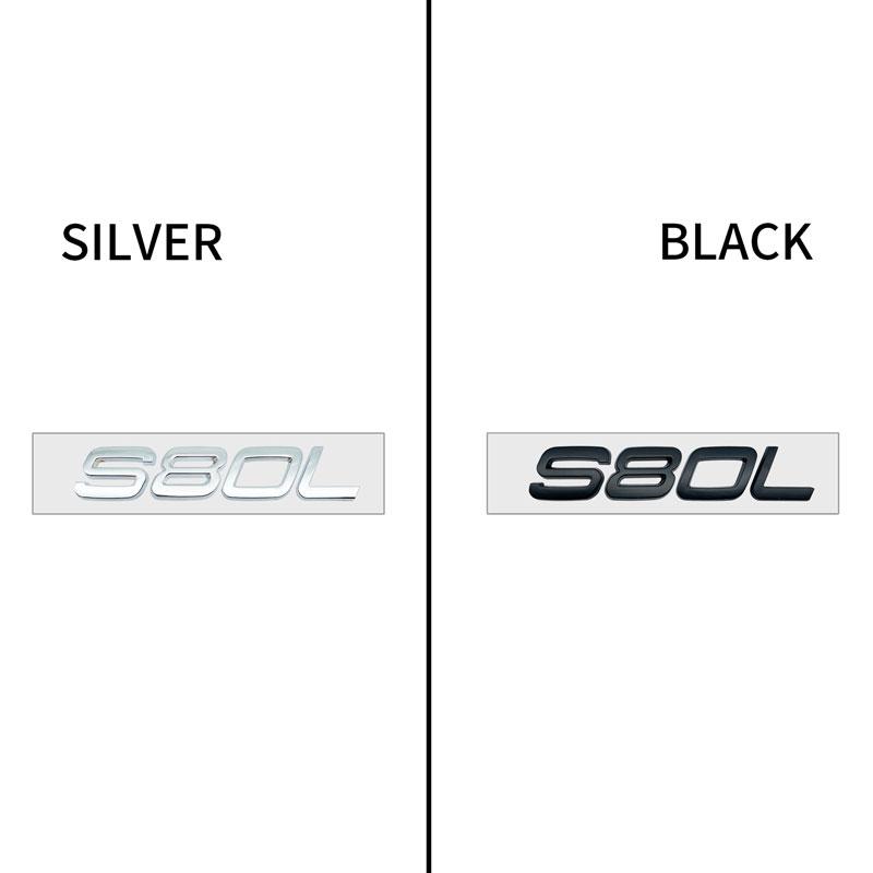 3D Car Styling Chrome Metal Black Silver Sticker Tail Emblem Rear Decal Letter Logo For Volvo T4 T5 T6 T8 B3 B4 B6 B8 V40 XC60