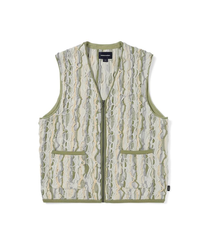 Thisisneverthat 3D Cable Knit Vest Beige