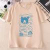 Summer Bear Graphic Tee Unisex Causal Short Sleeve Round Neck Printed Tshirt Unisex Round Neck T Shirts Clothes