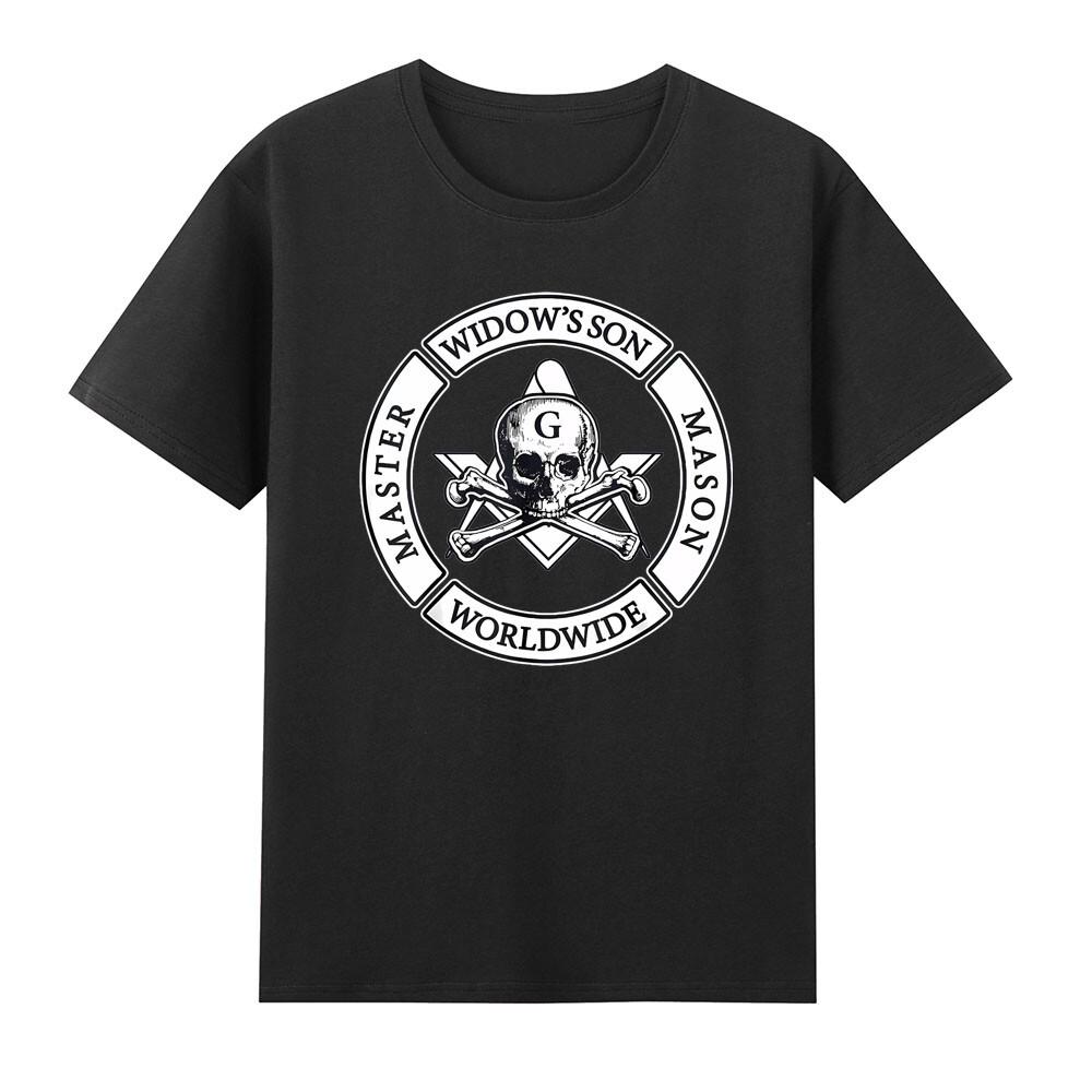 Master Widows Son Mason Worldwide Skull Compass Square Masonic Unisexs TShirt S