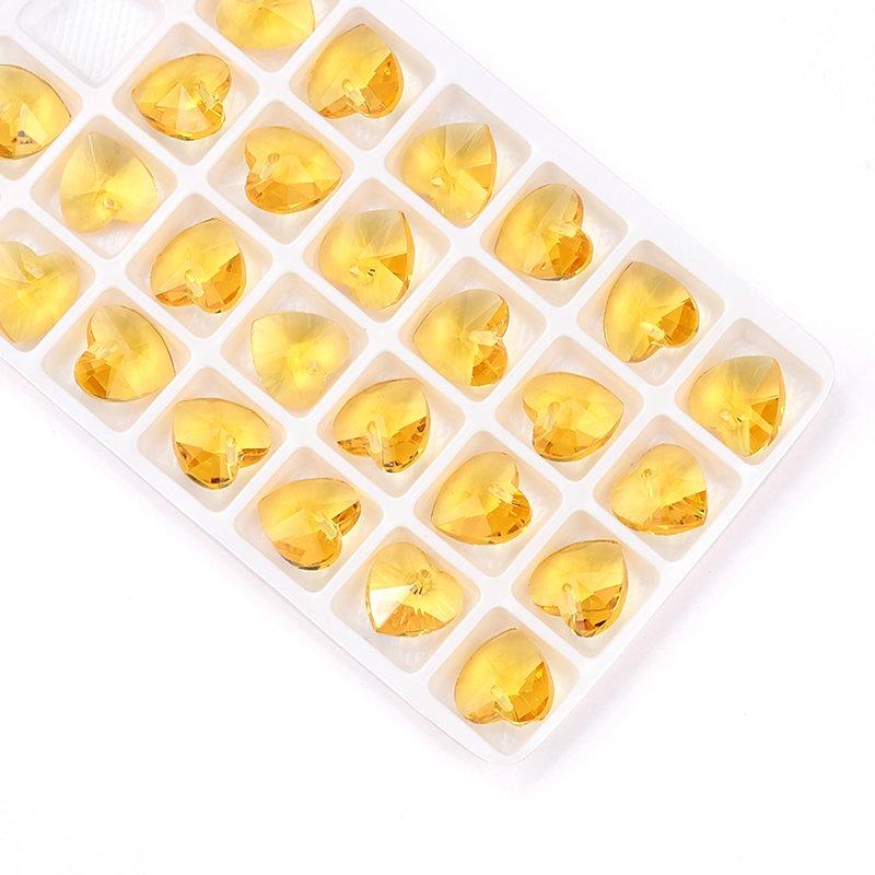 Best Quality 14mm 28pcs/pack 6228 Heart Pendant Austria Charms Crystal Heart Beads Gems for Jewelry Accessories Earring Making