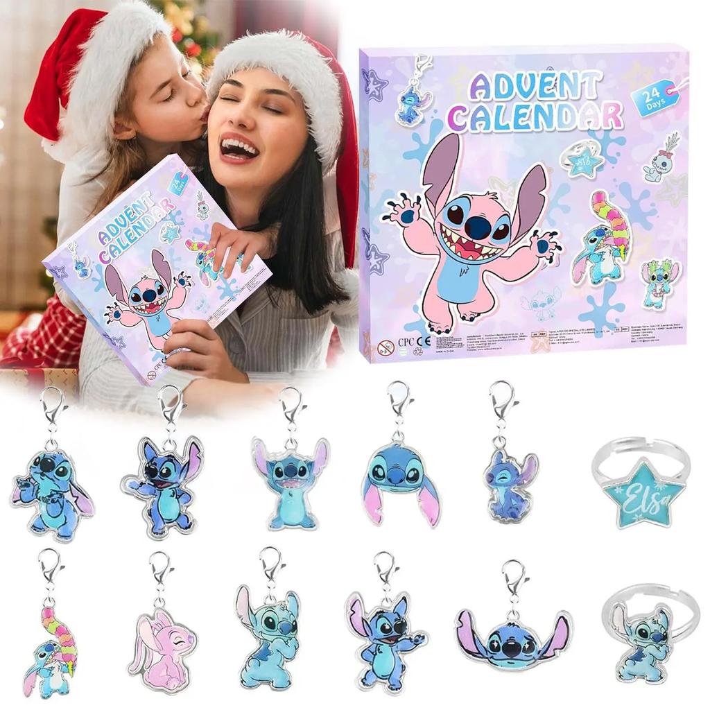 Christmas Stitch Necklace Style 24 Days Advent Calendar Jewelry Making Kit Fun Kids Toy Gift for Friends Children's Gift