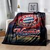 Bayern Munich Soccer Poster Personalized Text Blanket Throw Personalized Blanket Soft & Cozy Suitable for Livingroom Sofa Nap Bedding