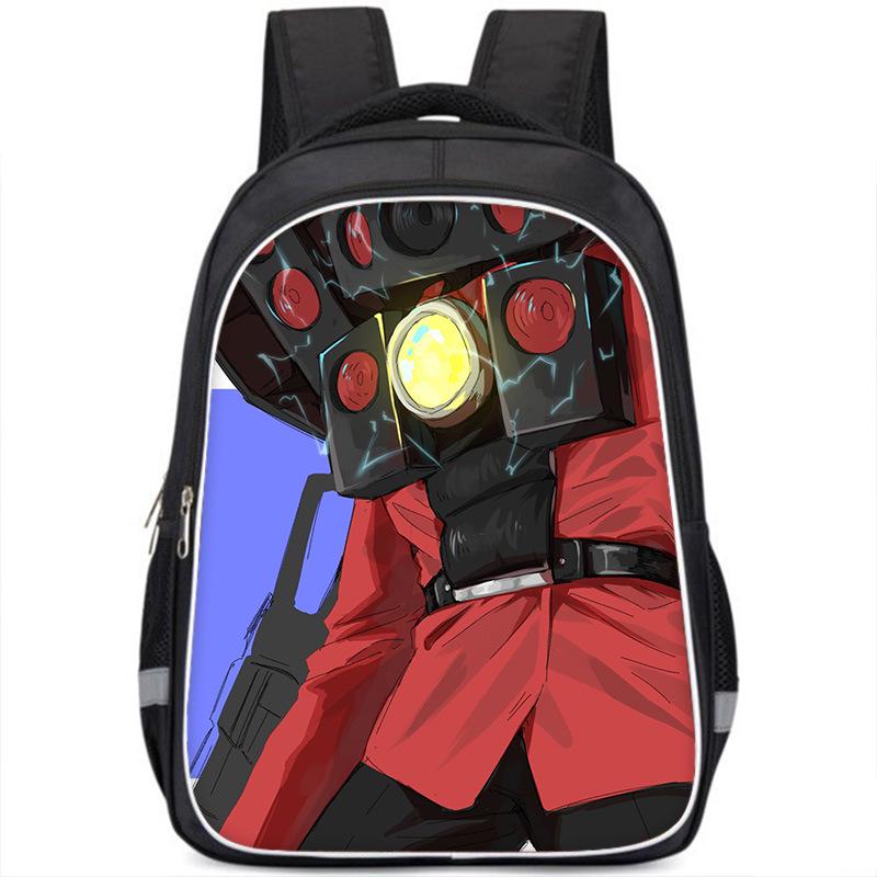 Skibiditoilet Titan Cameraman TV Man Anime Dessin Animé Sac à Dos