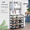 Floor-Standing 5-Layer Carbon Steel Garment & Storage Rack