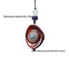 Golden Wood Lucky Money Bag Hanging Ornament - Keychain & Car Pendant Decor