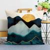Simple Mountain Print Decorative Pillowcase Bedroom Living Room Square Cushion Pillowcase