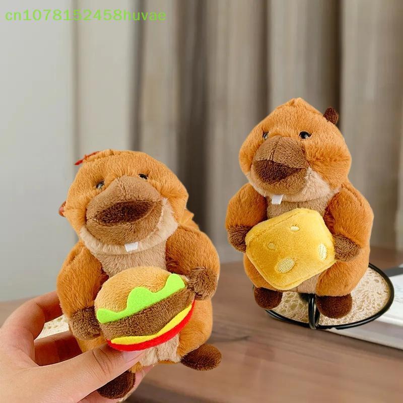 Cute Creative Groundhog Plush Pendant Cartoon Stuffed Animal Doll Keychain Backpack Hanging Decoration Keyring Gifts