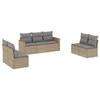 VidaXL Salon de Jardin avec Coussins 7 pcs, Canapés de Terrasse, Ensemble de Meubles de Patio, Mobilier d'Extérieur, Beige 3258279