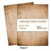 Xiaomi 50 Sheets Vintage A4 Paper, Double-Sided Antique Style Letter Paper, 210×285mm for Invitations, Letters, Journal & DIY Crafts