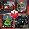 Christmas Static Cling Glass Stickers: Festive Room Decorations and Scene Arrangements.