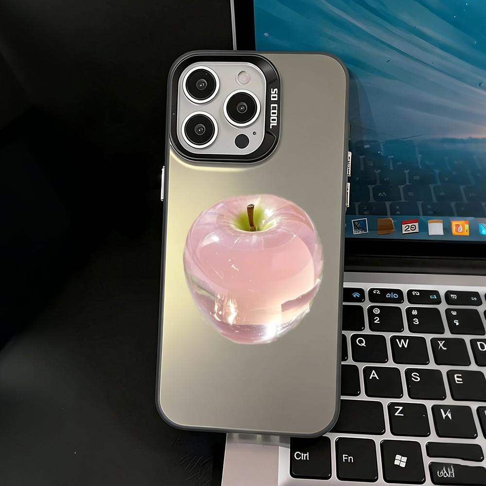Crystal-Clear Apple Phone Case For iPhone 17 16 15 14 13 12 11 Pro Max Air Colorful Matte Laser Aurora Shockproof Phone Case
