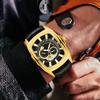 Men's Punk Watch Luminous Calendar Faux Leather Strap Quartz Watch Students Father's Day Gifts