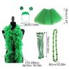 Saint Patricks Day Shamrock Headband&Necklace&Scarf&Leg Warmer for Girl Festival
