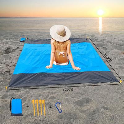 Outdoor Camping Waterdicht Handig Opvouwbaar Tweekleurig Picknickmat Vochtbestendig Pad Polyester Geruite Doek Pocket Strandmat