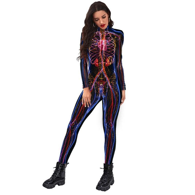 New stage performance clothing body perspective digital printing men's and women's tights