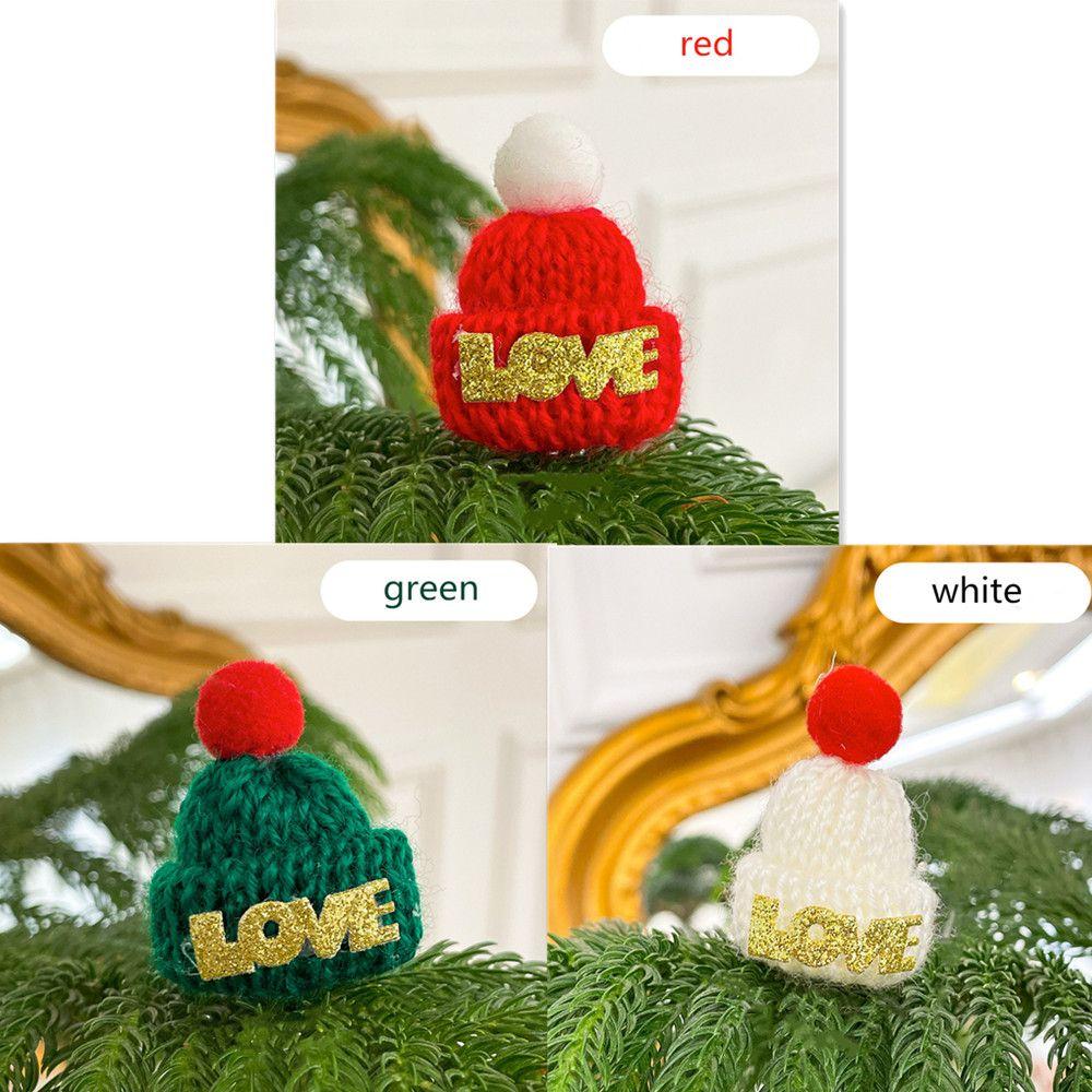 Supplies Christmas  Decoration Santa Claus Hat Woolen Hat Mini Christmas Hat Knitted Finger Hat