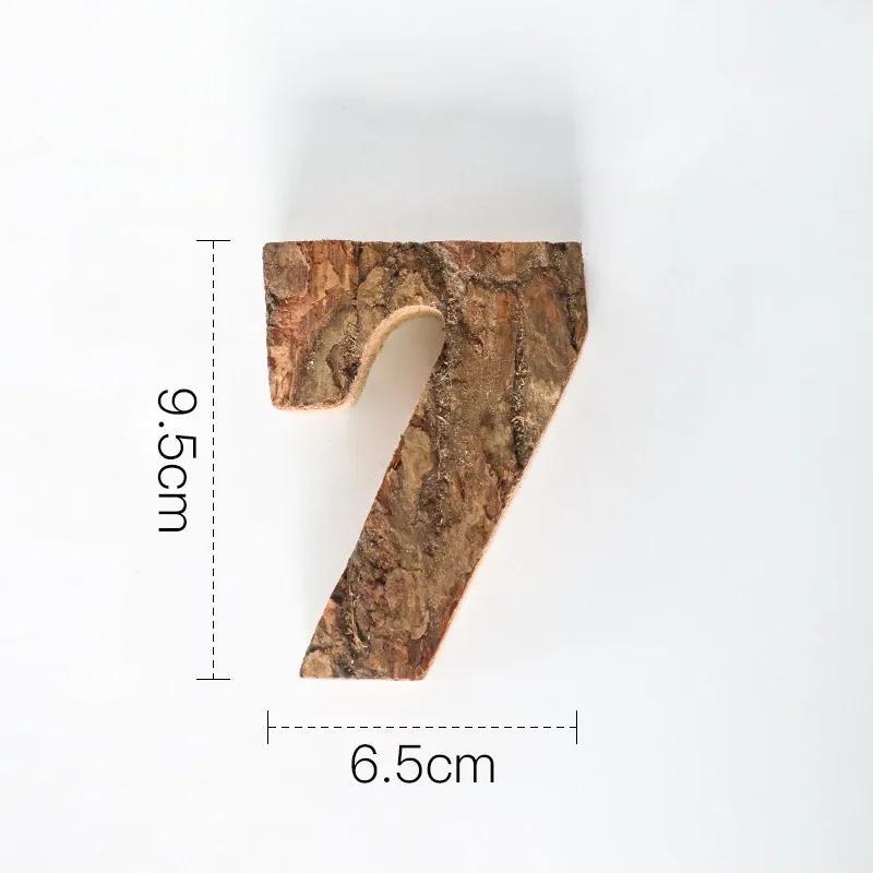 Zusammen mit Bark Massivholz Retro Holz Englische Buchstaben Alphabet Zahl für Cafeteria Bar Heimdekoration Vintage DIY Buchstabe