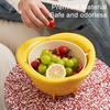 Vegetable Washing Basket Funny Large Capacity Strainer Double Layer Vegetable Fruit Colander Produce Basket Strainer for Rinsing Washing Berry