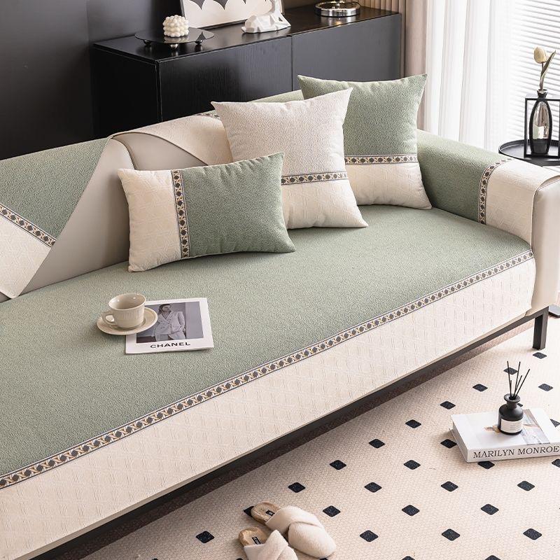 1pcs Simple Chenille Sofa Covers Dustproof Anti-slip Couch Protector Slipcover Universal for All Season Seat Pad For Living Room