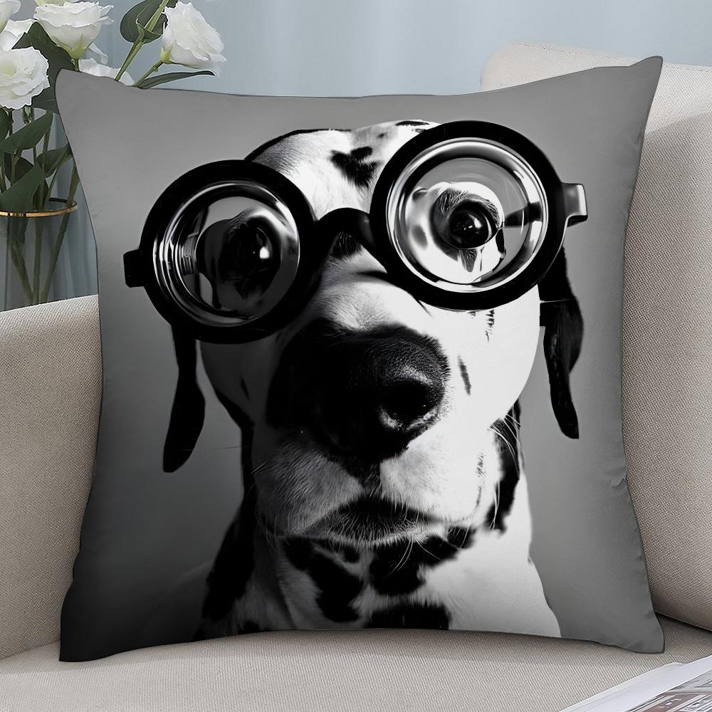 Advanced Black White Pillow Case Short Plush Sofa Decorative Gift Home Double-sided Printing Cushion