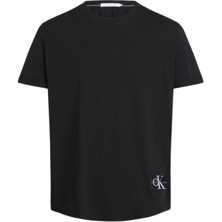 

Calvin Klein Футболка мужская однотонная с коротким рукавом и круглым вырезом, топы, черная J30J323482-BEH XXL