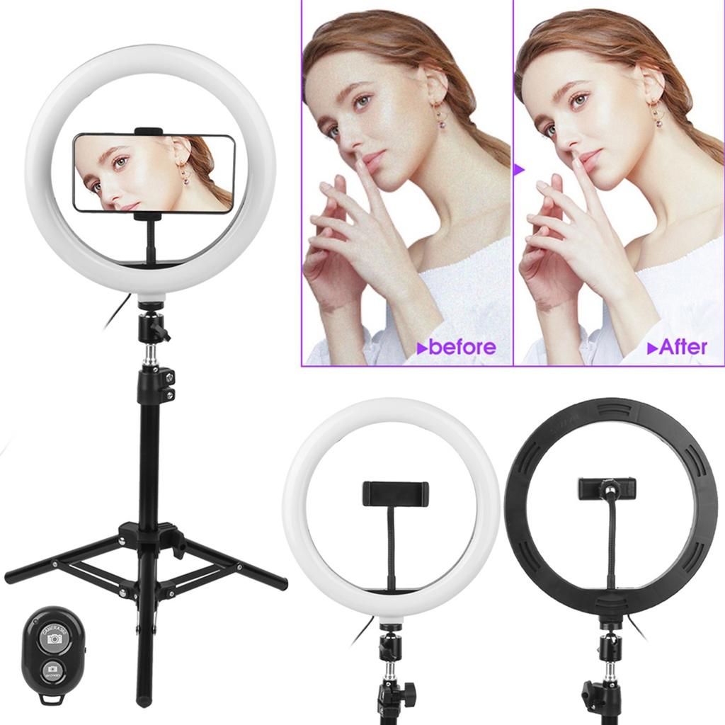 10   Dimmable LED Ring Light Photography Fill Light With Tripods for Makeup Video Studio