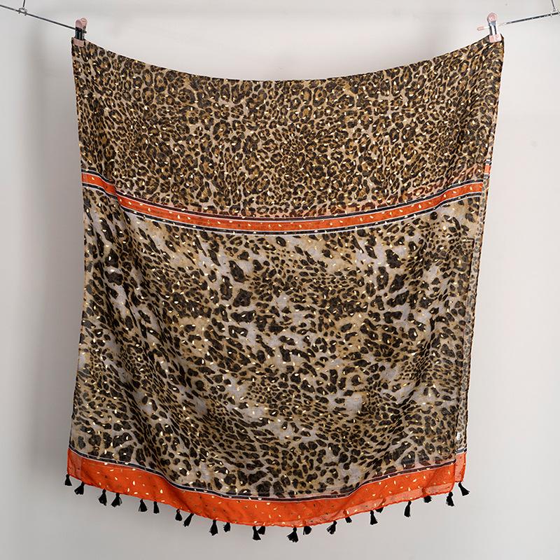 Gold Shiny Dot India Floral Tassel Viscose Shawl Scarf Lady High Quality Wrap Pashmina Stole Bufandas Muslim Hijab 180*90Cm