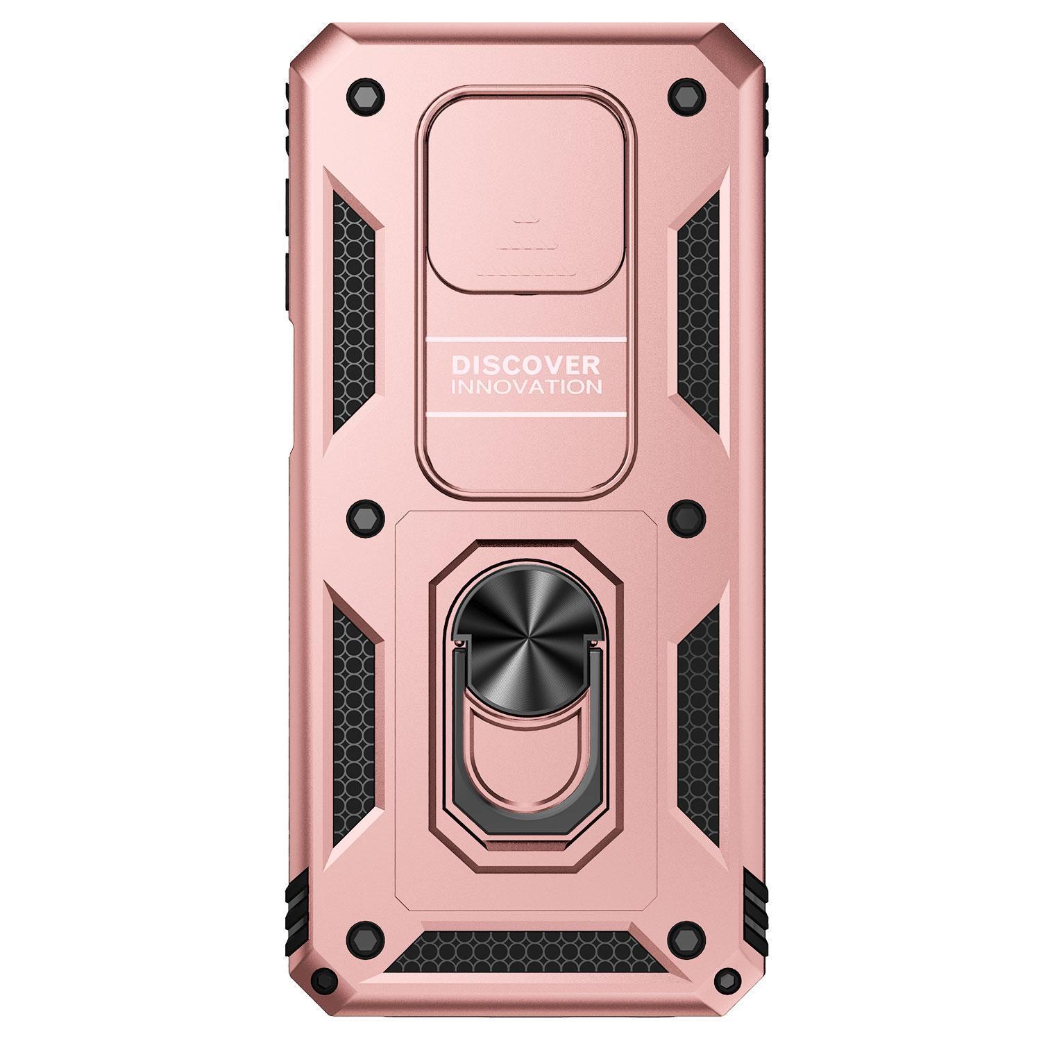 

Для Xiaomi Redmi Note 9 Pro (4G)/Redmi Note 9S/Redmi Note 9 Pro Max, бронированный чехол для телефона, защита объектива камеры, противоударный чехол с металлическим кольцом-подставкой Redmi Note 9 Pro Max розового золота