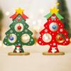 Mini Christmas Tree Desktop Decor Christmas Wooden Ornament Tabletop Card Festive Atmosphere Decor KTY