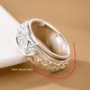 Men's Domineering Rotatable Hexagram Thai Silver Ring - Wide Band Decompression Index Finger Ring