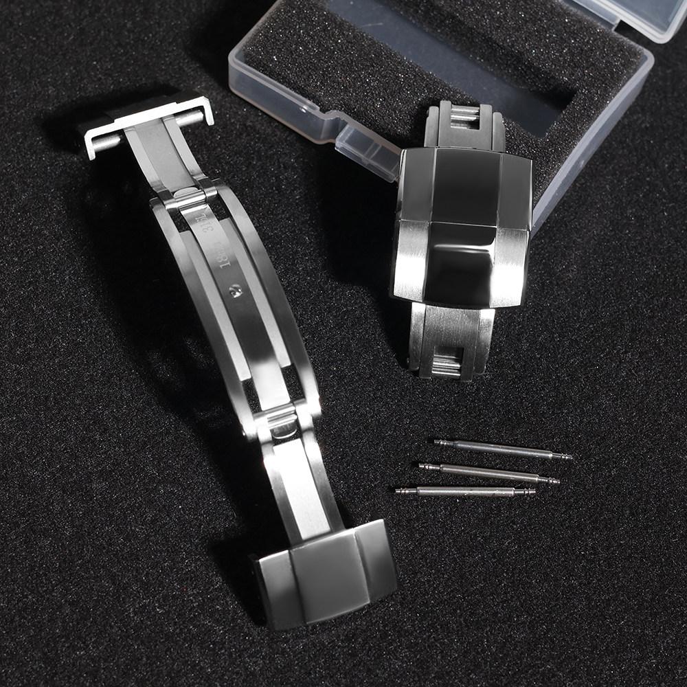 High Quality 316L Steel Watch Clasp 16mm 18mm 20mm Durable Folding Deployment Buckle Silver Watch Strap Buckle Watch Accessories