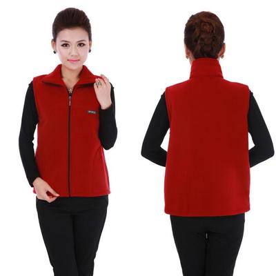 Damen Plus Size Fleece-Westen-Set - Herbst/Winter Verdickte Warme Weste für Mütter mittleren Alters und ältere Menschen