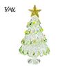 Decorative Christmas Collectibles Hand Blown Glass Tree Figurine, Mini Tabletop Seasonal Window Display Decor Xmas Ornament, Handmade Desktop Holiday