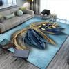 Europe Style Light Luxury Plume Carpet Living Room Sofa Bedroom Bedside Study Entrance Door Rug Non-slip Retro Home Decor Mat