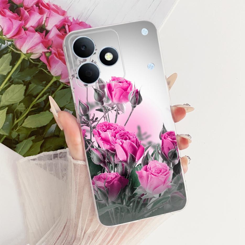 For Realme Note 80 4G Case RMX5388 Cute Cat Flowers Painted Cover Soft Silicone Case For Realme Note 80 Note80 Back Cover Fundas