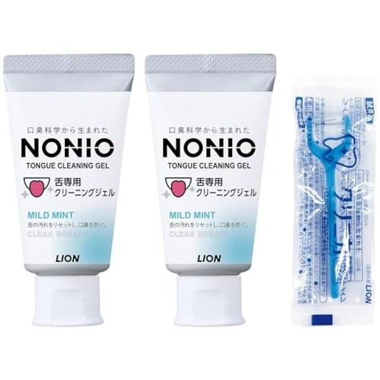 NONIO Tongue Cleaning Gel Mild Mint 45g2 + Y-Shaped Floss Included Brushing Coating Bad Breath Prevention Gentle Low-Stimulation Design