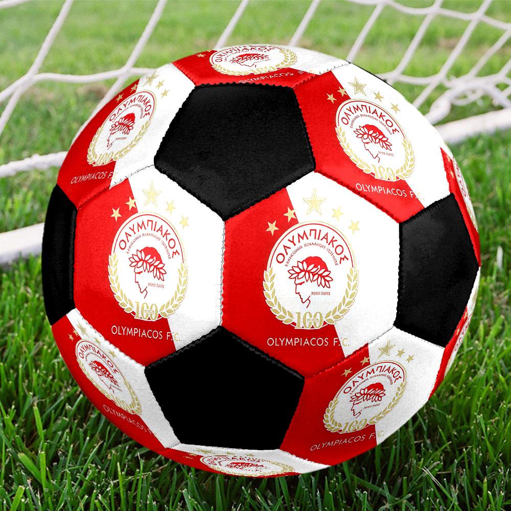 1 PEZZO Logo Olympiacos misura 5 pallone da calcio Praha Pallone da Calcio Indoor Colorato Per Tutte le Età Cucito a Macchina PVC Pronto per la Competizione Resistente Alto Rimbalzo