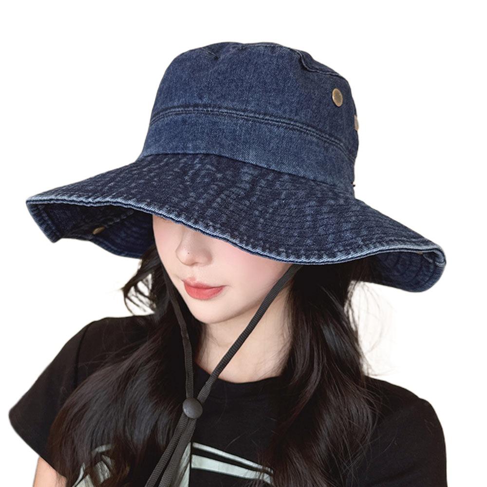 Anti-UV Mountaineering Caps Western Cowboy Panama Hat Portable Summer Bucket Hat  Camping Hiking