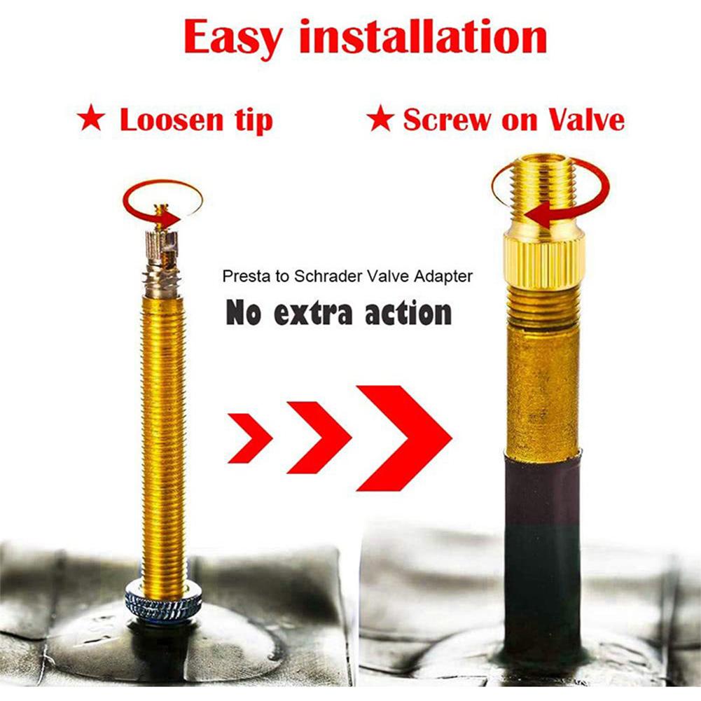 21Pcs Bicycle Valve Adapter Set Aluminum Alloy Presta Schrader Valve Adapter Inflator Pump Nozzle Kit Inflator Pump Accessory