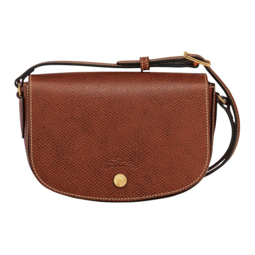 Longchamp Épure Snap Closure Adjustable Shoulder Strap Leather Crossbody Bag Small Women Crossbody Bag Brown 10253HYZ035