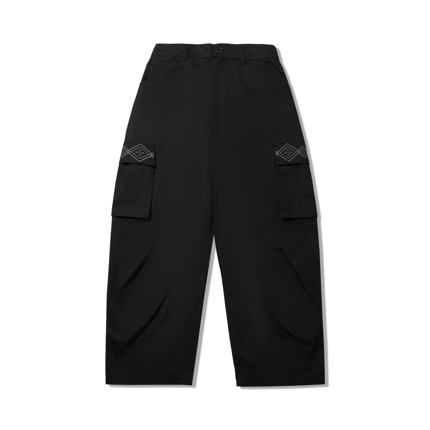 

Li Ning Серия «Во всем есть дух» Прямые однотонные свободные повседневные брюки Мужские брюки AKXW263-3 XL