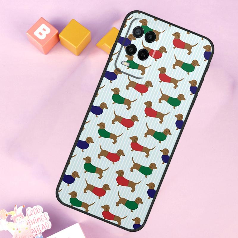 Dachshund Sausage Dog For OPPO A78 A98 A58 A5 A9 A53 A17 A57 A77 A16 A76 A96 A54S A74 A94 A15 A52 A72 A93 Case