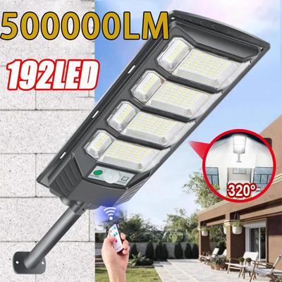 Lâmpada solar LED Wick Alto Lúmen 500000LM Luz solar à prova d'água Luz solar Luz de parede Luz de rua Lâmpada externa Controle remoto Luz de jardim