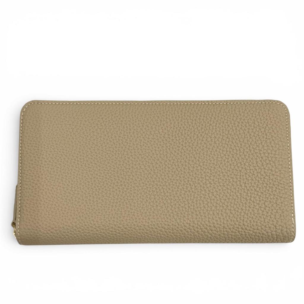 Pristine BONAVENTURA Purse Round Zip Shrink Leather Long Wallet Shrink Leather Used